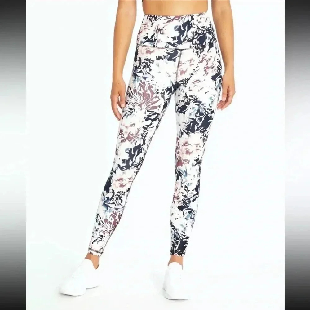 BALANCE COLLECTION Floral Contender Lux Ankle Compression Leggings, Size M